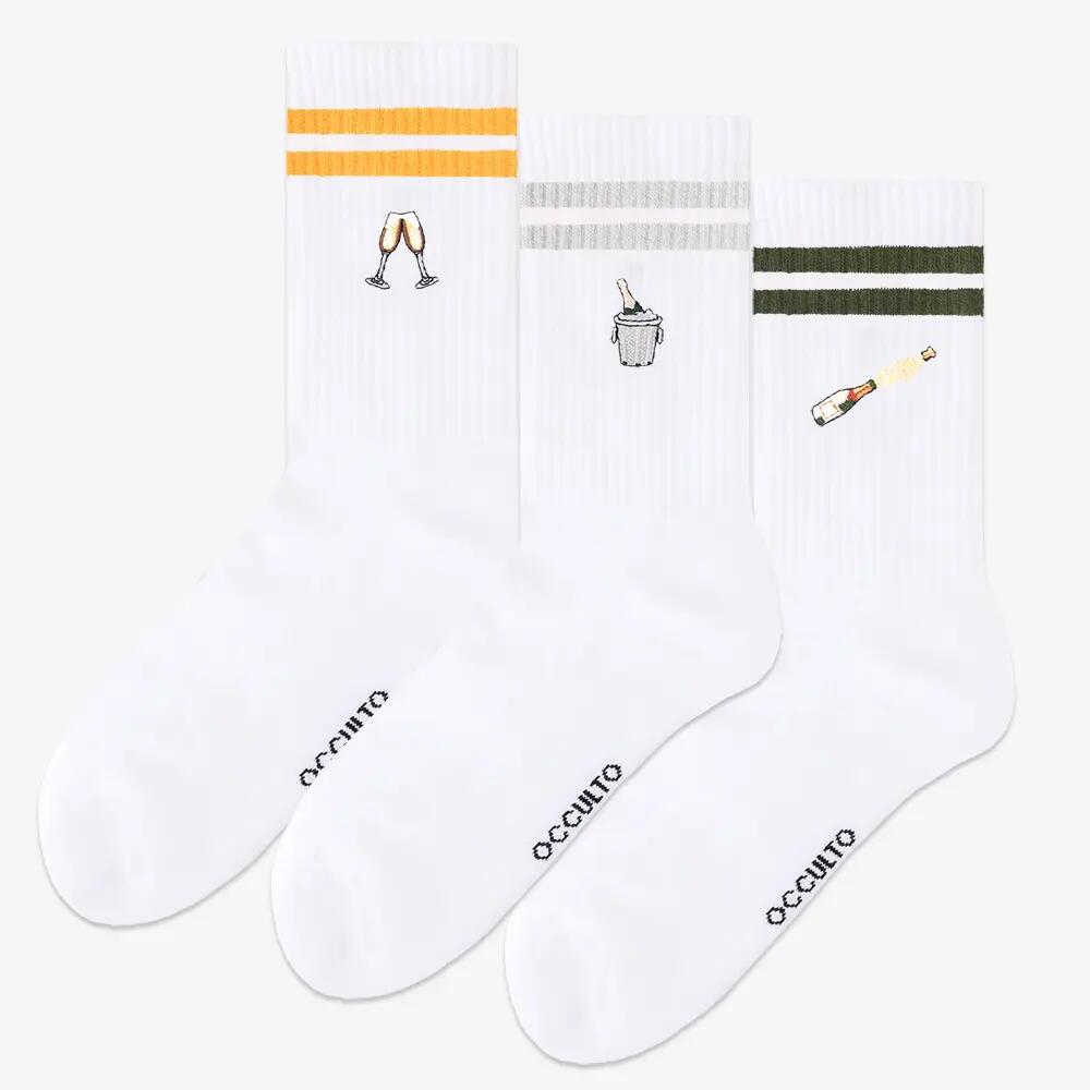 Damen & Herren Motiv Tennissocken 3er Pack (Modell: Summer) 2/6