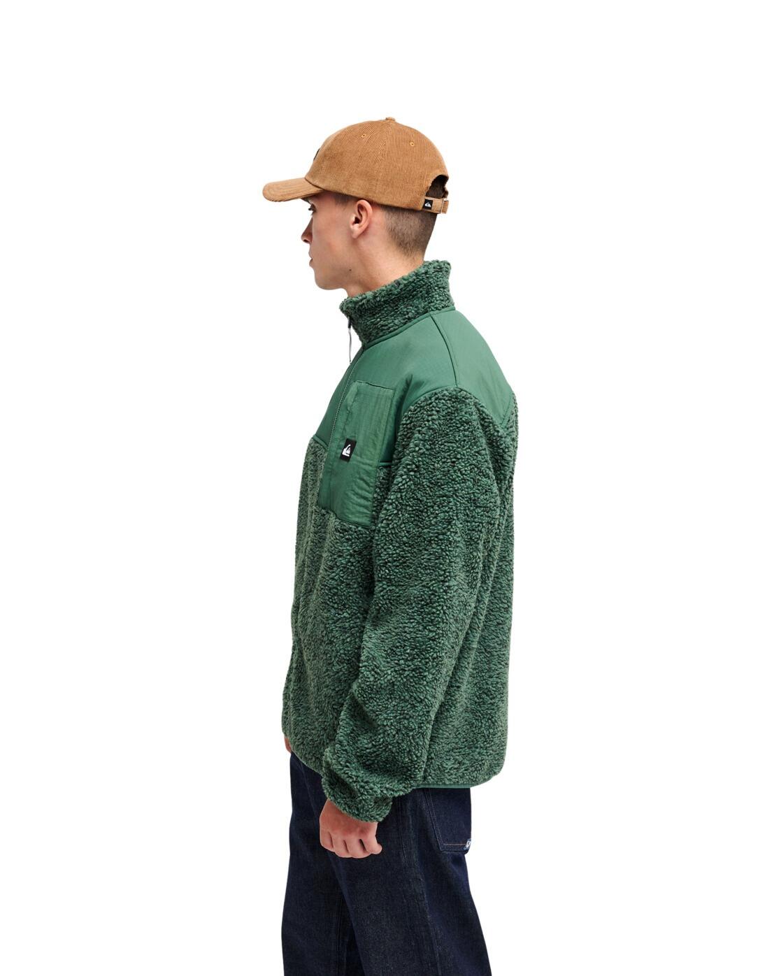 Groen sherpa-vest met rits SHALLOW WATER Grün Heren 3/4