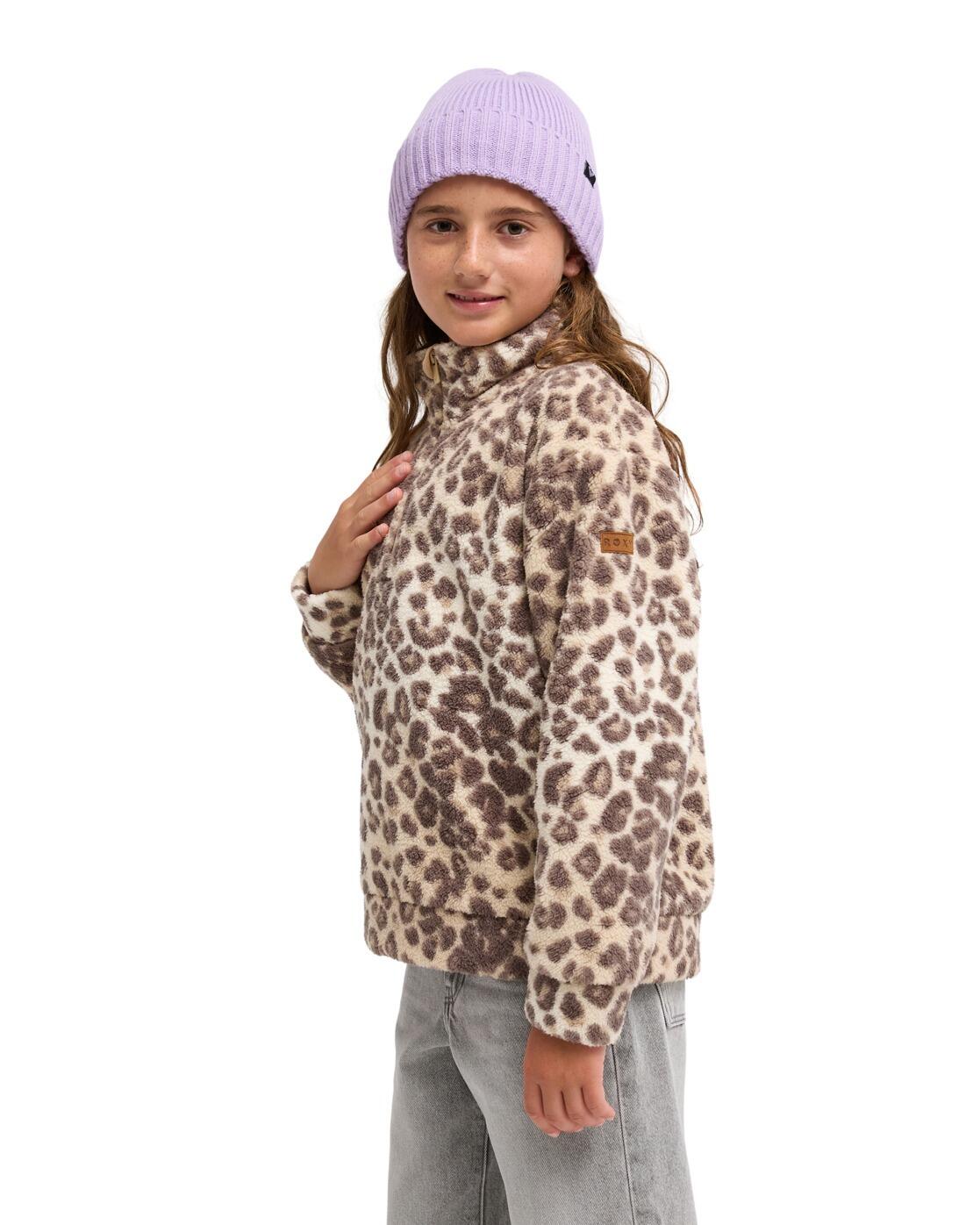Fleece mit Reißverschlusskragen CALLING ALL MYS Beige Meisjes 4-16 3/4