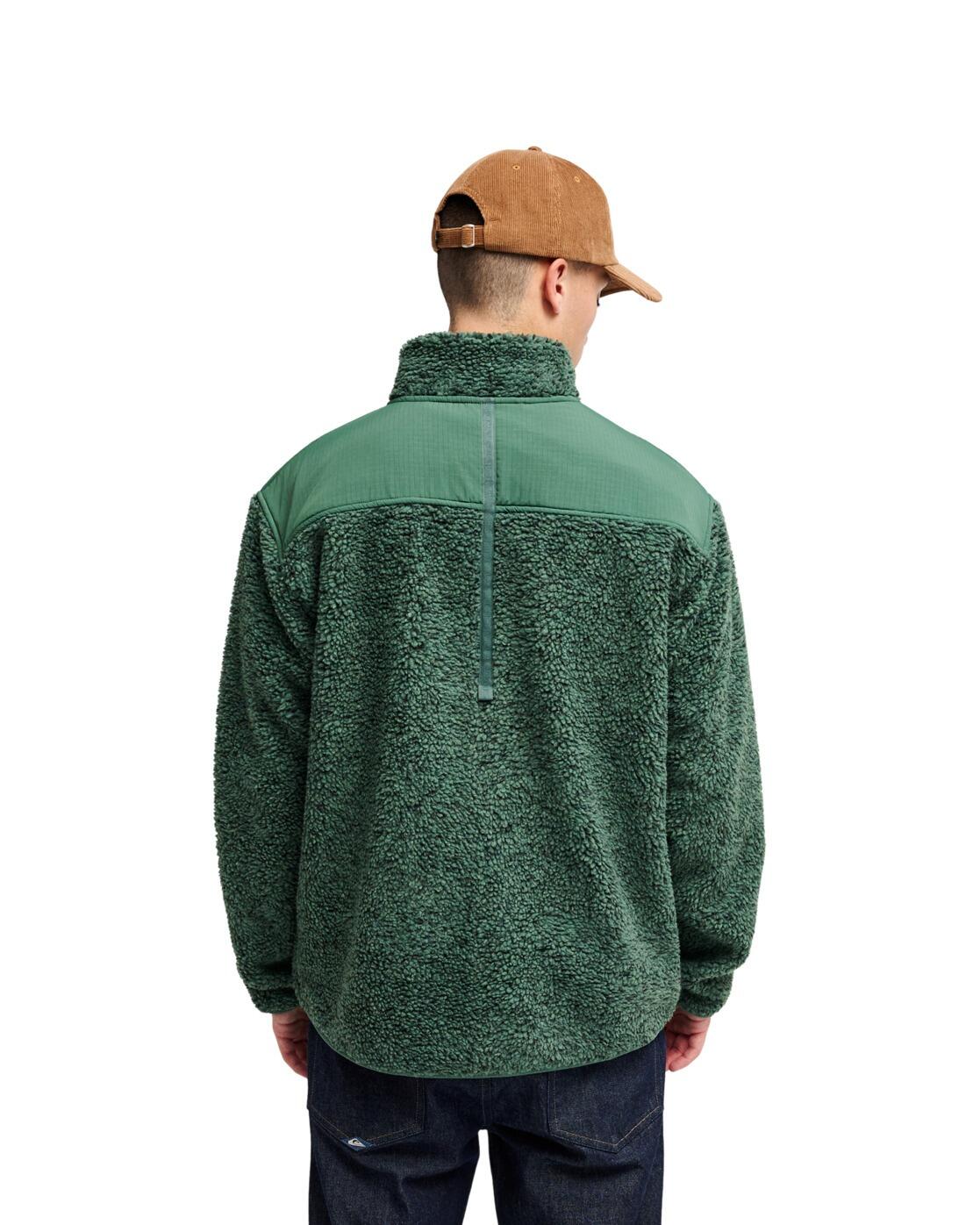 Groen sherpa-vest met rits SHALLOW WATER Grün Heren 2/4