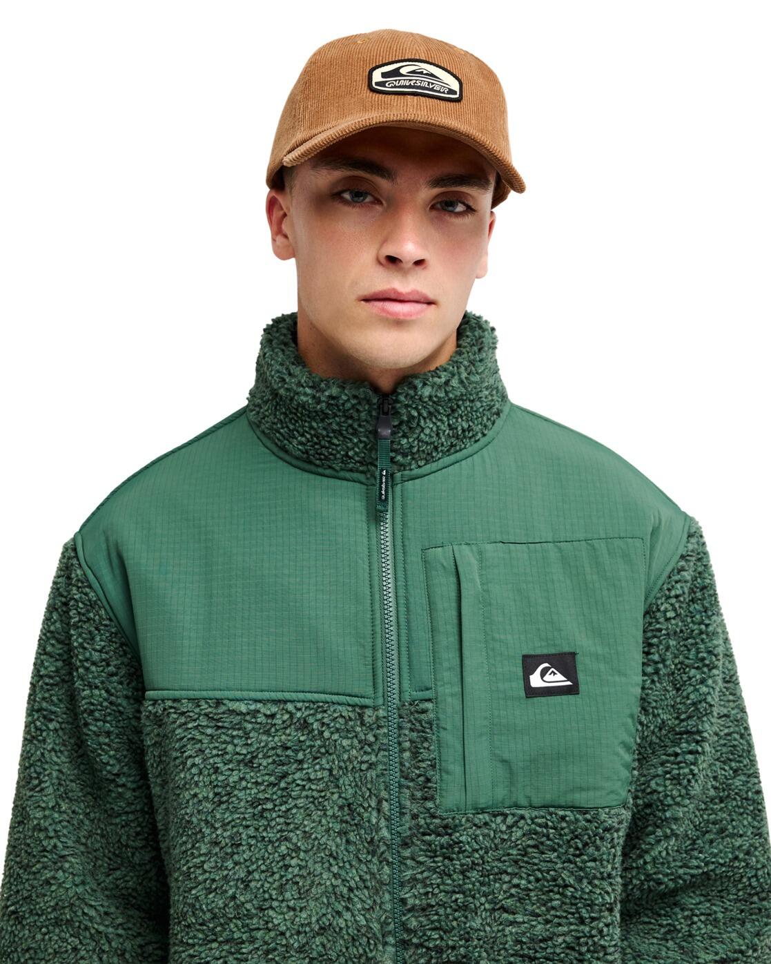 Groen sherpa-vest met rits SHALLOW WATER Grün Heren 4/4