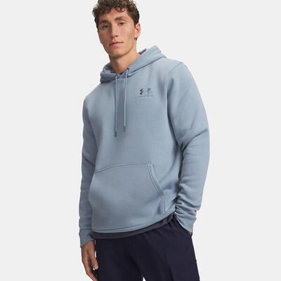 Felpa con cappuccio UA Icon Fleece da uomo Azzurro