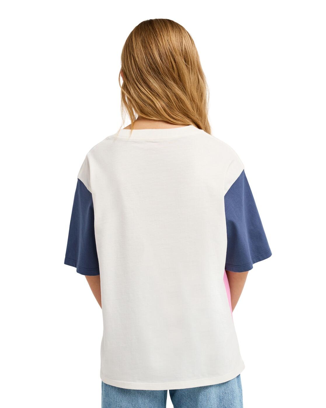 Lockeres Kurzarm-T-Shirt SNOW STARLIGHT Weiss Meisjes 4-16 2/4