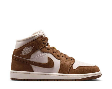 Air Jordan 1 Mid W Light British Tan - Sneakers Mid-top Femme