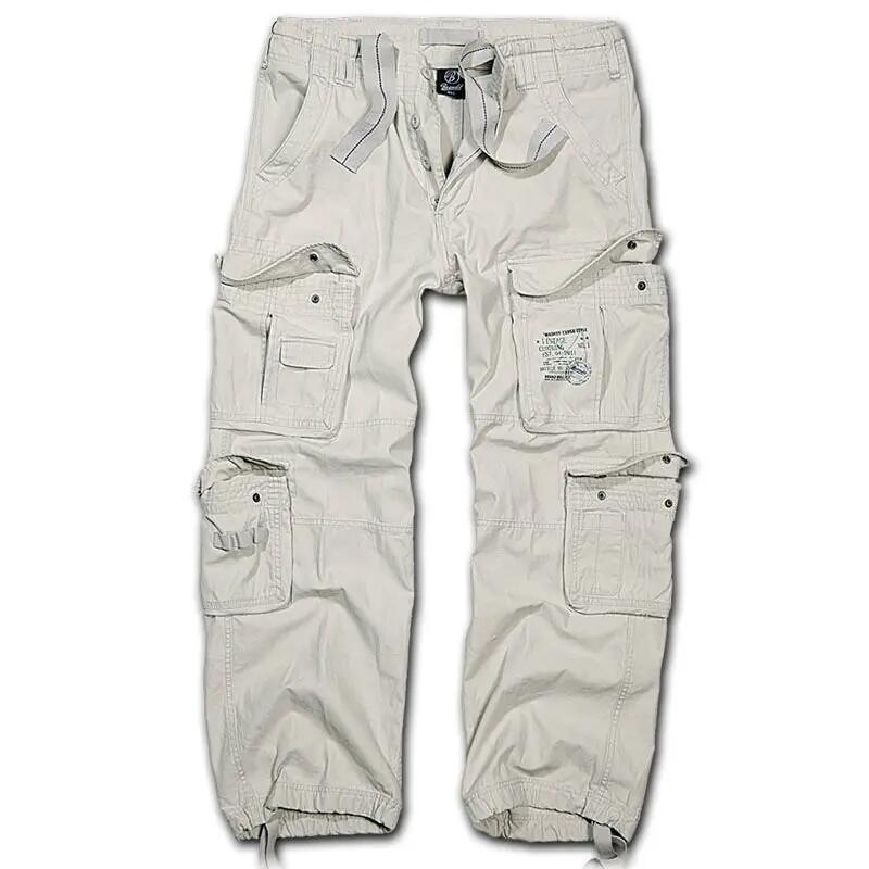 Brandit Pure Vintage Trousers Old White