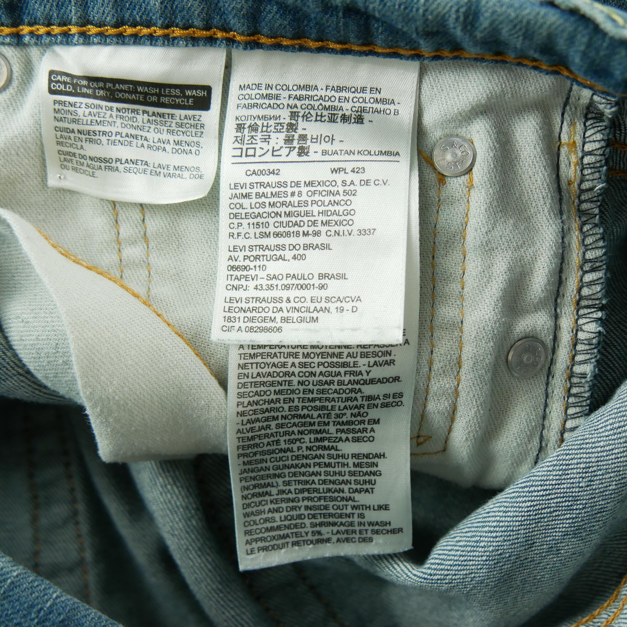 Calça jeans masculina Levi Strauss 511 Slim 7/7