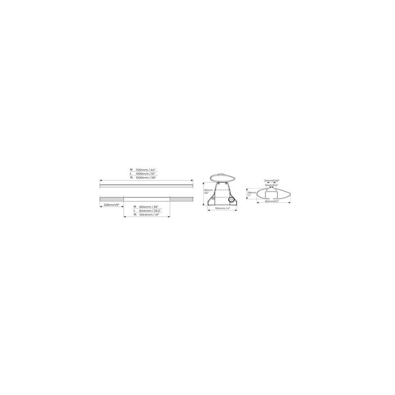 Menabo Omega Plus Aluminiu 1300 mm, Chevrolet Cruze II Sedan