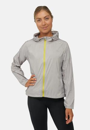 Damen Reflektierende Laufjacke Leichte Packbare Windjacke mit Kapuze