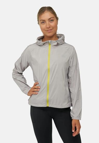Damen Reflektierende Laufjacke Leichte Packbare Windjacke mit Kapuze