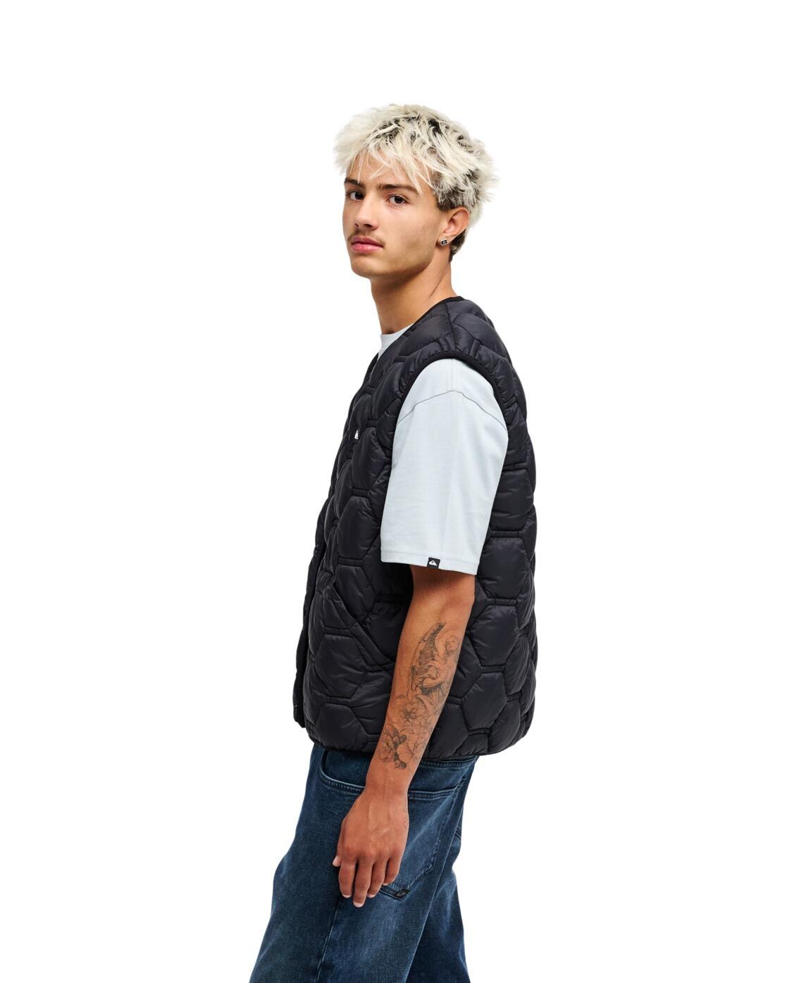 Zwarte bodywarmer FUSE URBAN GILET Schwarz Heren 3/4
