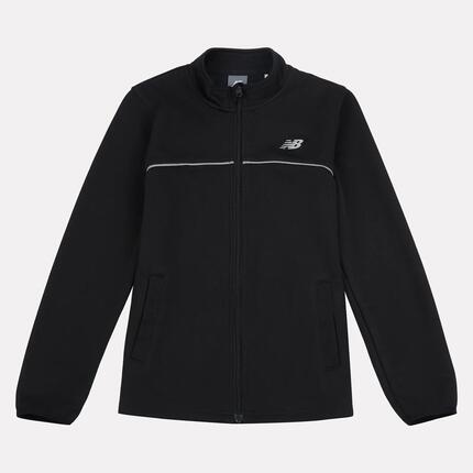B NB Tricot Full Zip Funnel Top - nb caviar