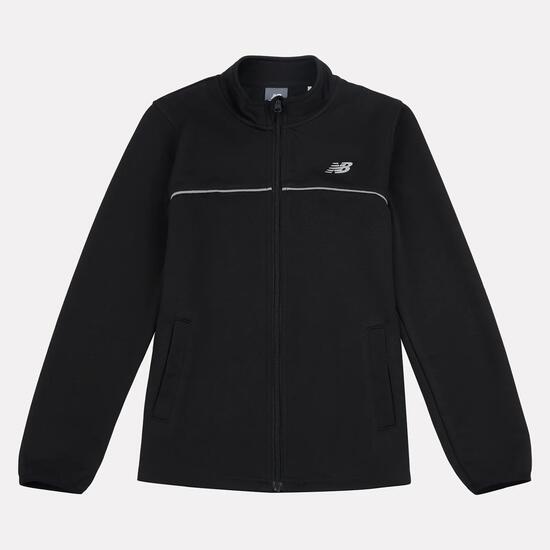 B NB Tricot Full Zip Funnel Top - nb caviar