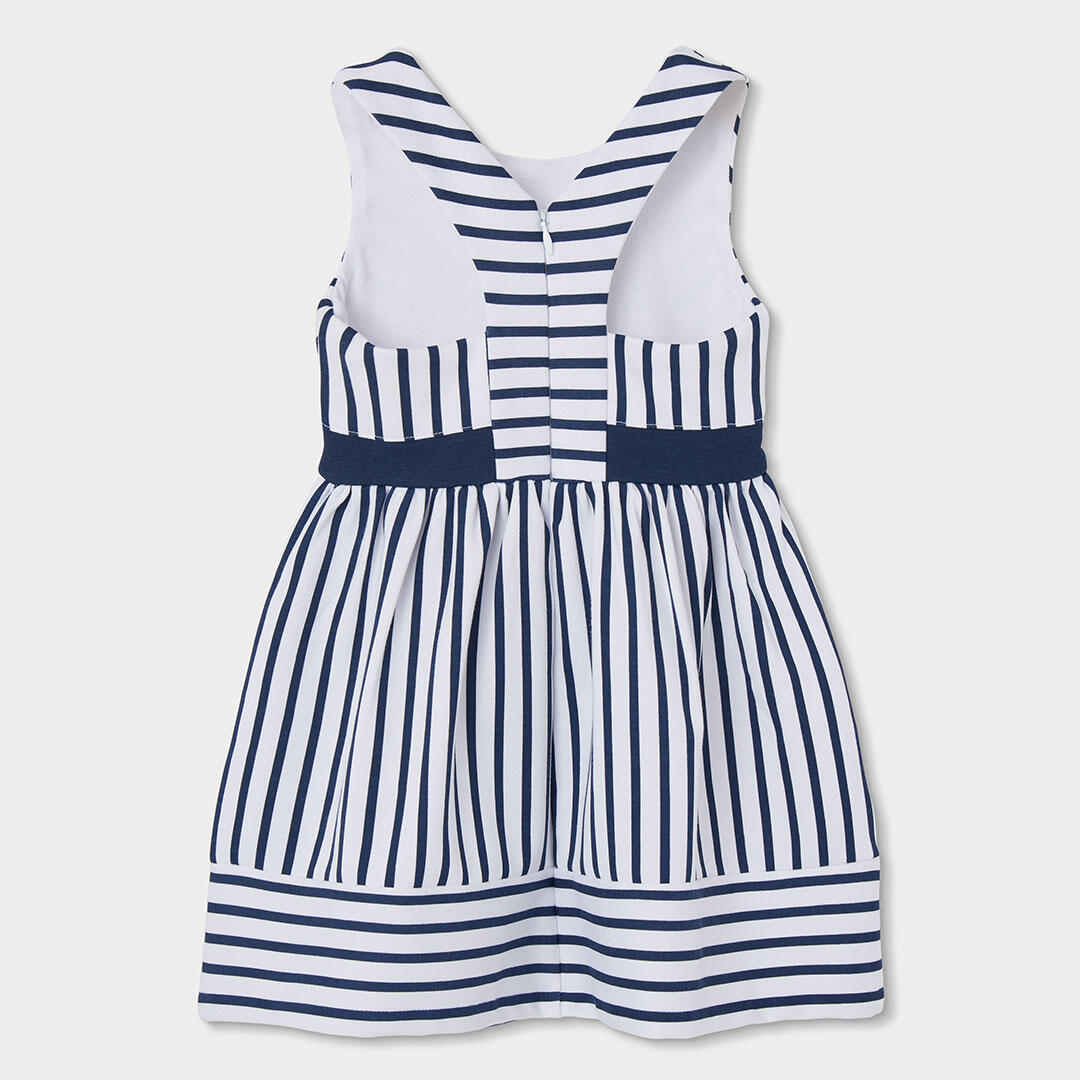 Vestido de rayas blancas y azul marino 2/4