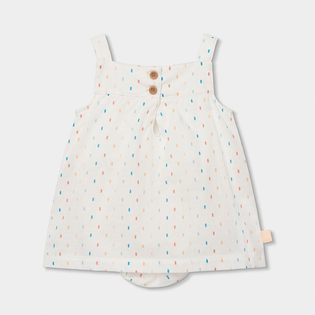 Vestidos de verano de tenis bebé niña boboli blanco 2/4