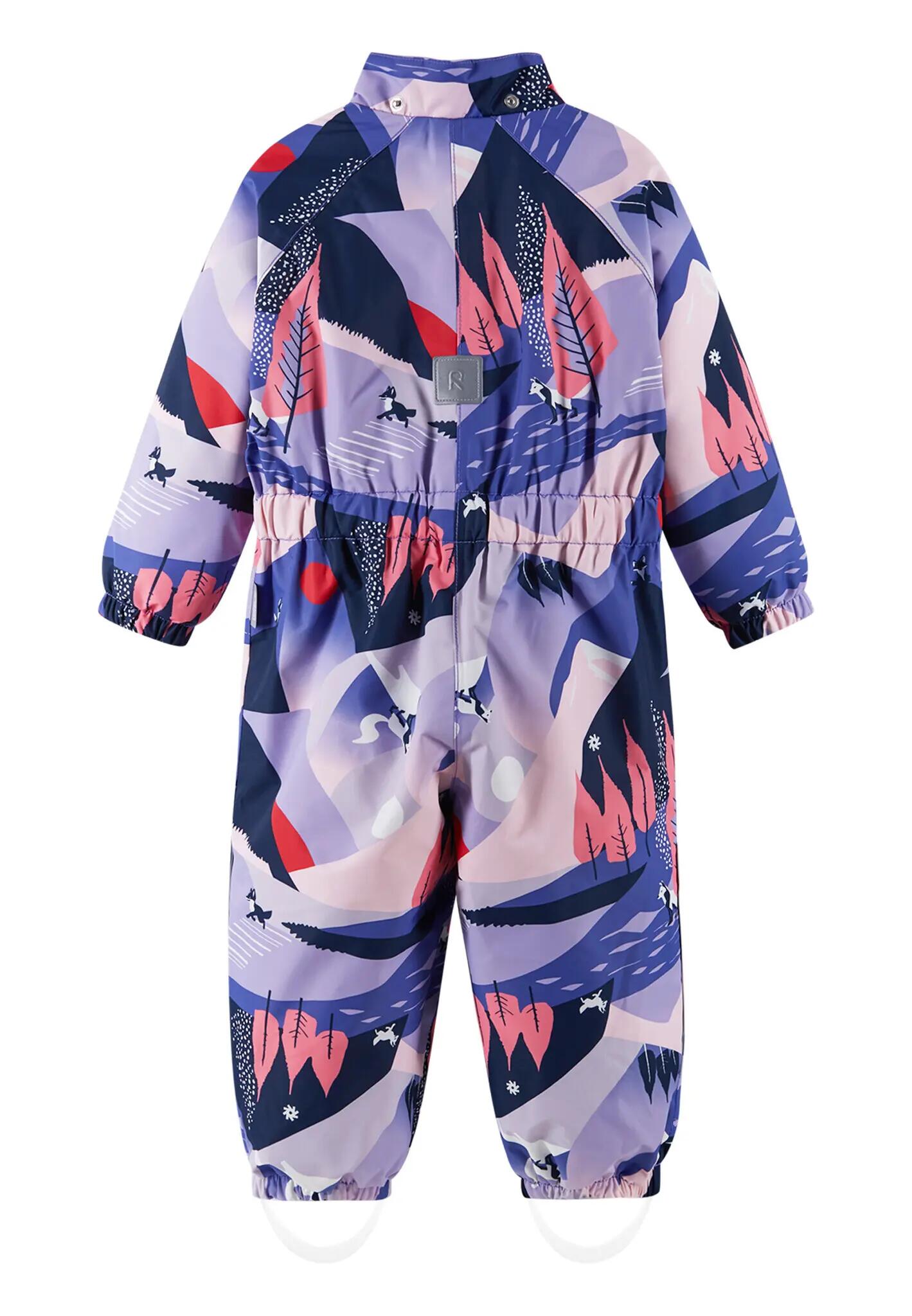 Tuta da neve per bambini Puhuri color viola tenue 3/5