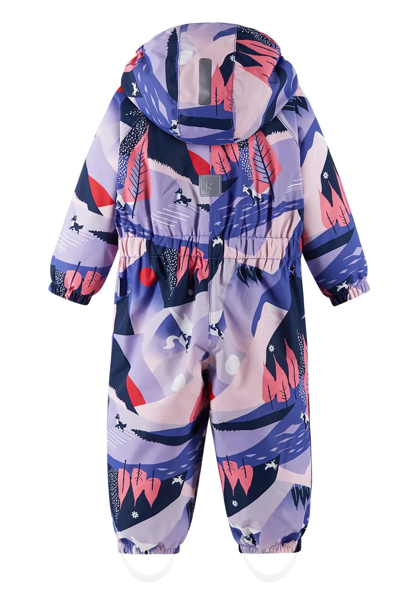Tuta da neve per bambini Puhuri color viola tenue 2/5