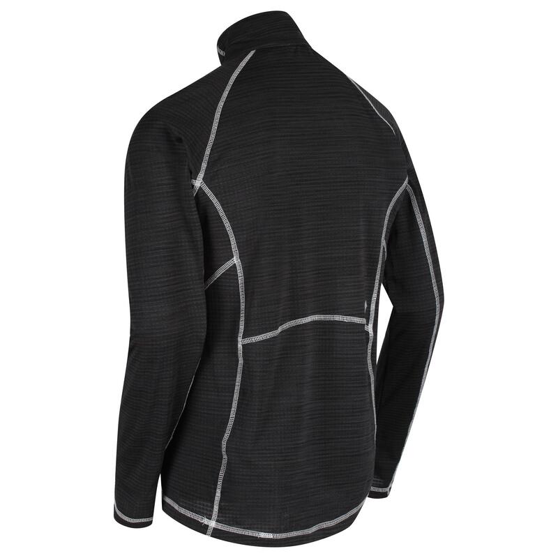 Heren Yonder Quick Dry Vochtigheid Wicking Half Zip Fleece Jasje (Zwart)