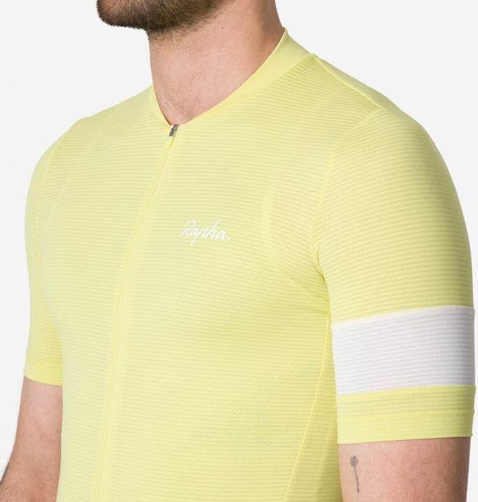 Maillot ligero Rapha Core Amarillo/Blanco Maillot de manga corta para hombre 5/6