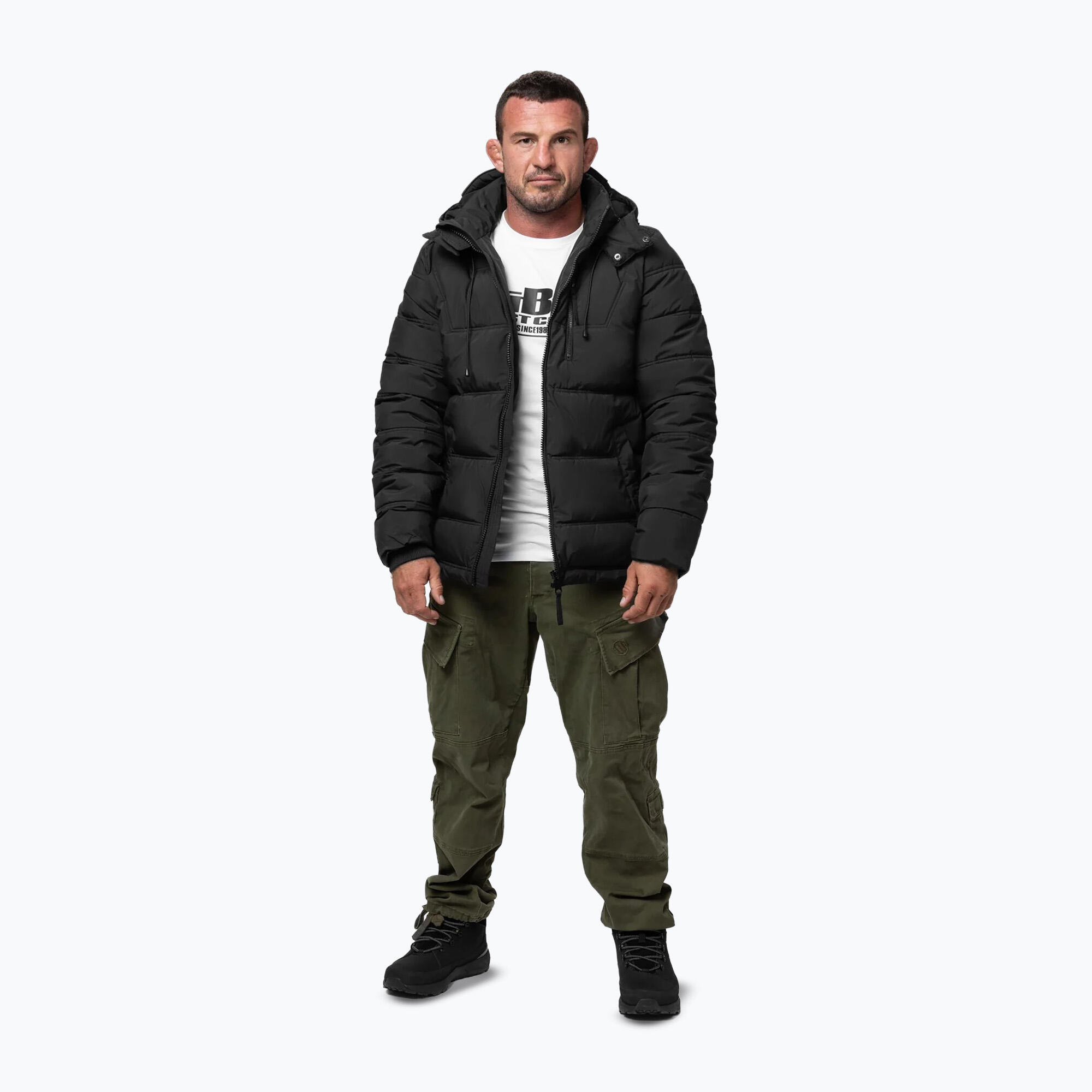 Kurtka zimowa męska Pitbull Piedmont Quilted Hooded 2/7
