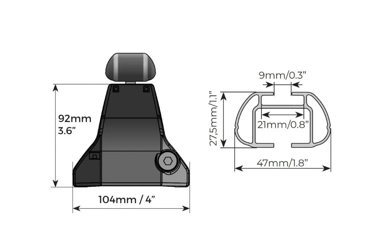 Tetőcsomagtartó Menabo Omega Alumínium – Mini One / Cooper, 5 ajtós, 2014-2018 7/7