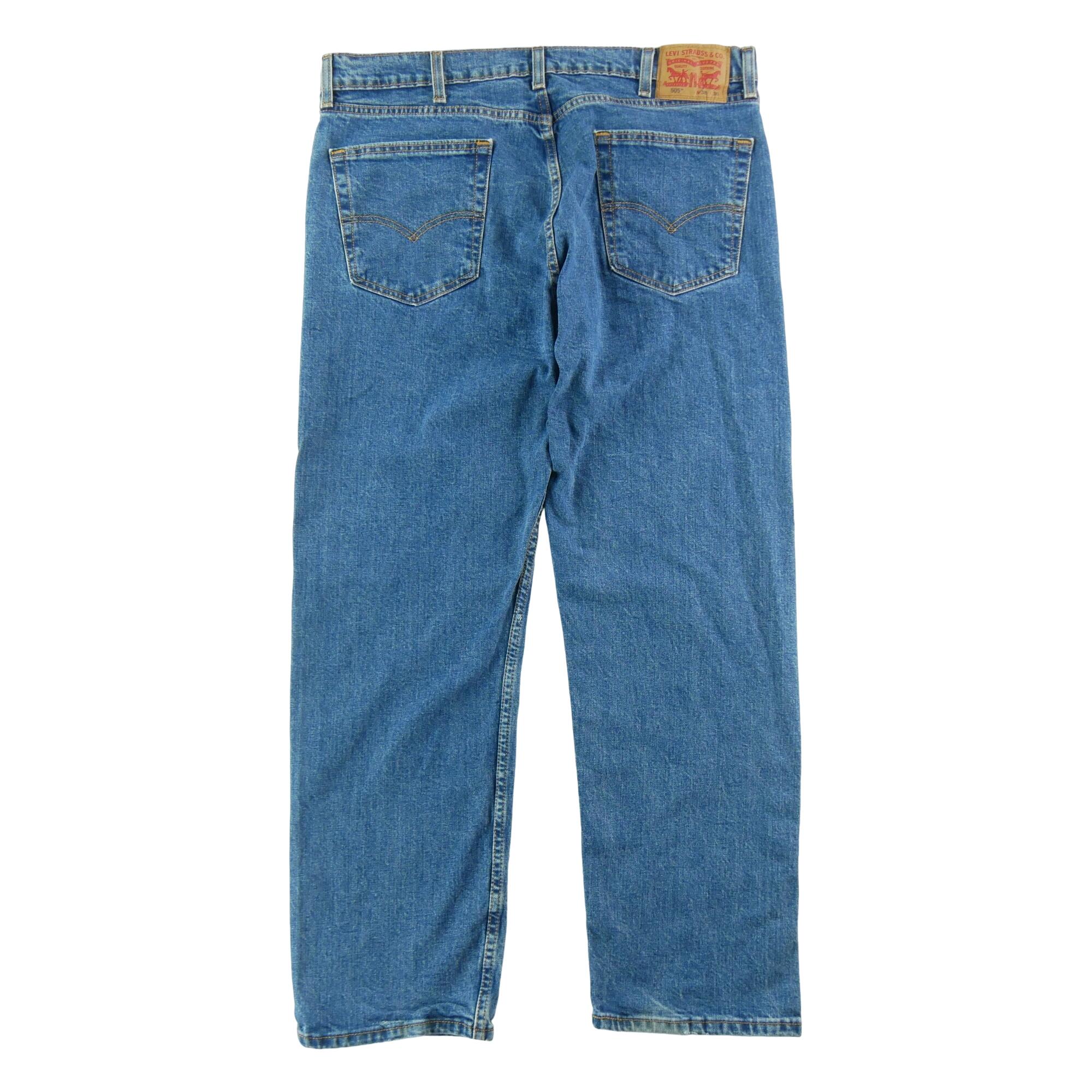 Calça jeans masculina Levi Strauss 505 regular 2/7