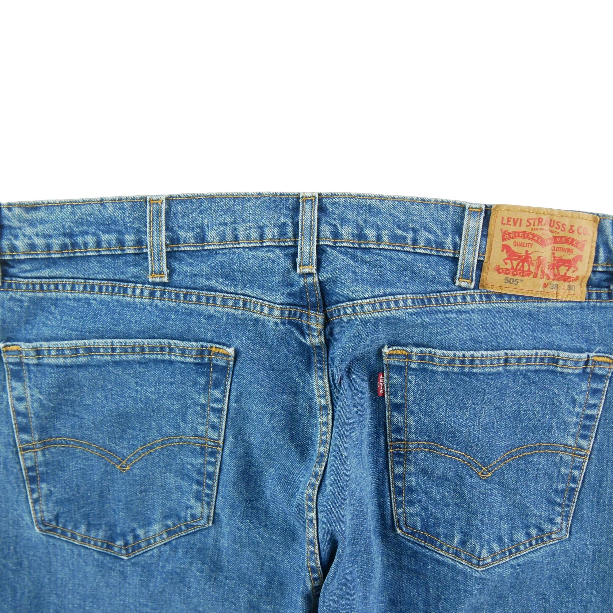 Calça jeans masculina Levi Strauss 505 regular 4/7