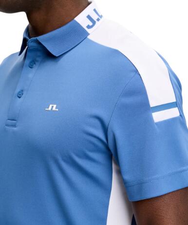 J. Lindeberg Bo Polo, Polo de golfe para homem, azul 2/3