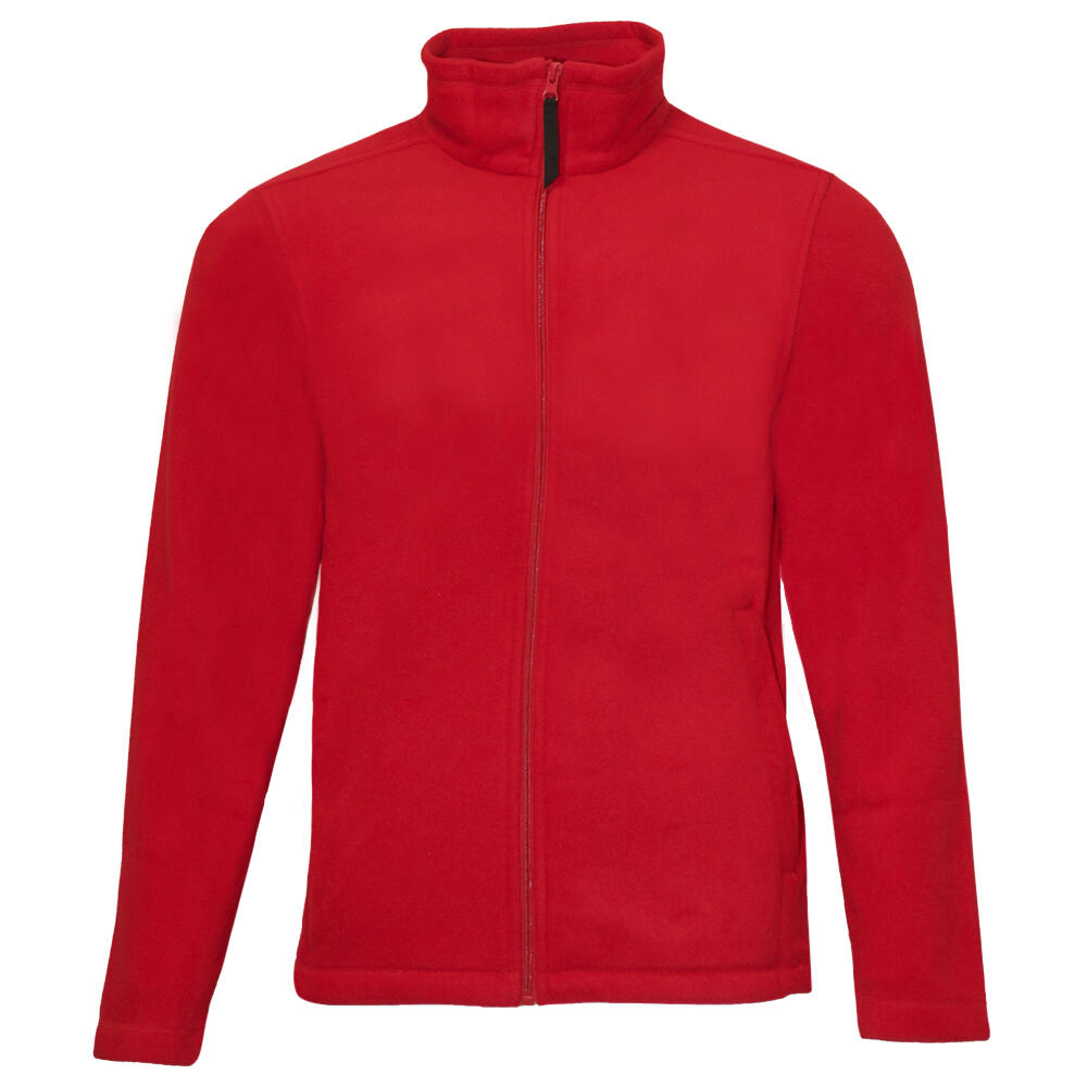 Mens Plain Micro Fleece Full Zip Jacket (Layer Lite) (Classic Red) 1/5