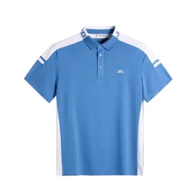 J. Lindeberg Bo Polo Shirt, Men's Golf Polo Shirt, Blue