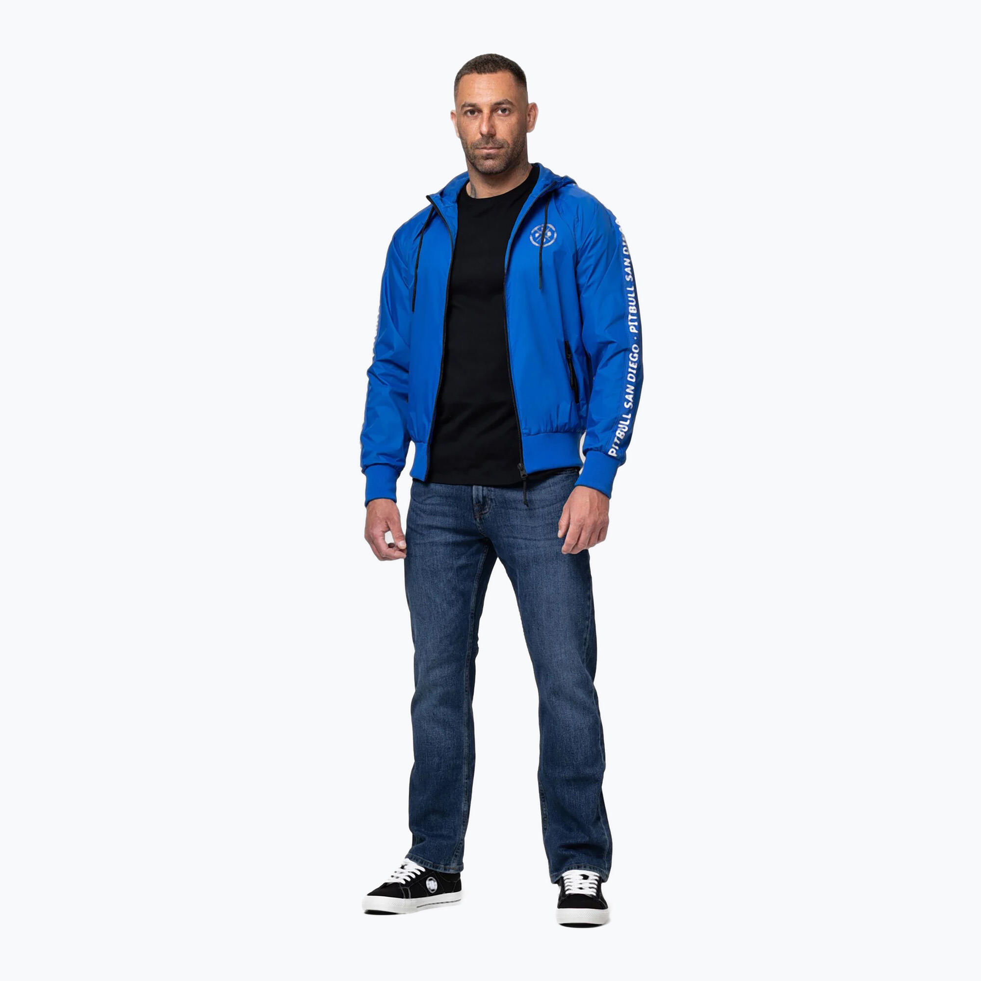 Casaco de homem Pitbull Athletic Tape Nylon Hooded 2/7