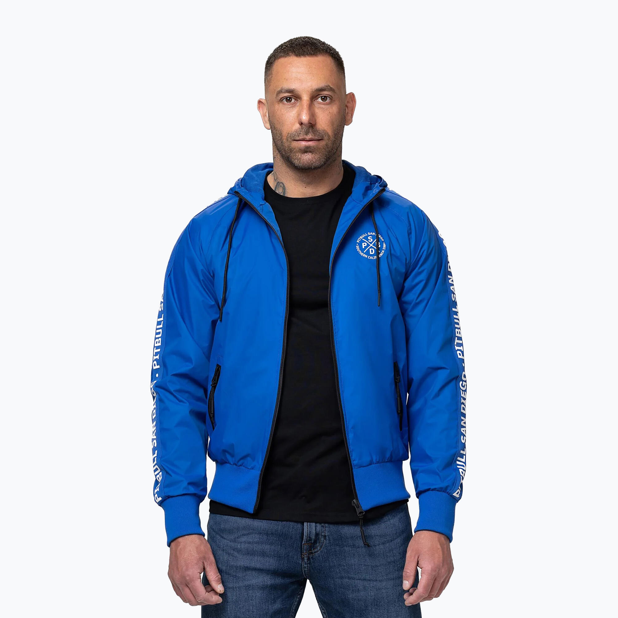 Casaco de homem Pitbull Athletic Tape Nylon Hooded 4/7