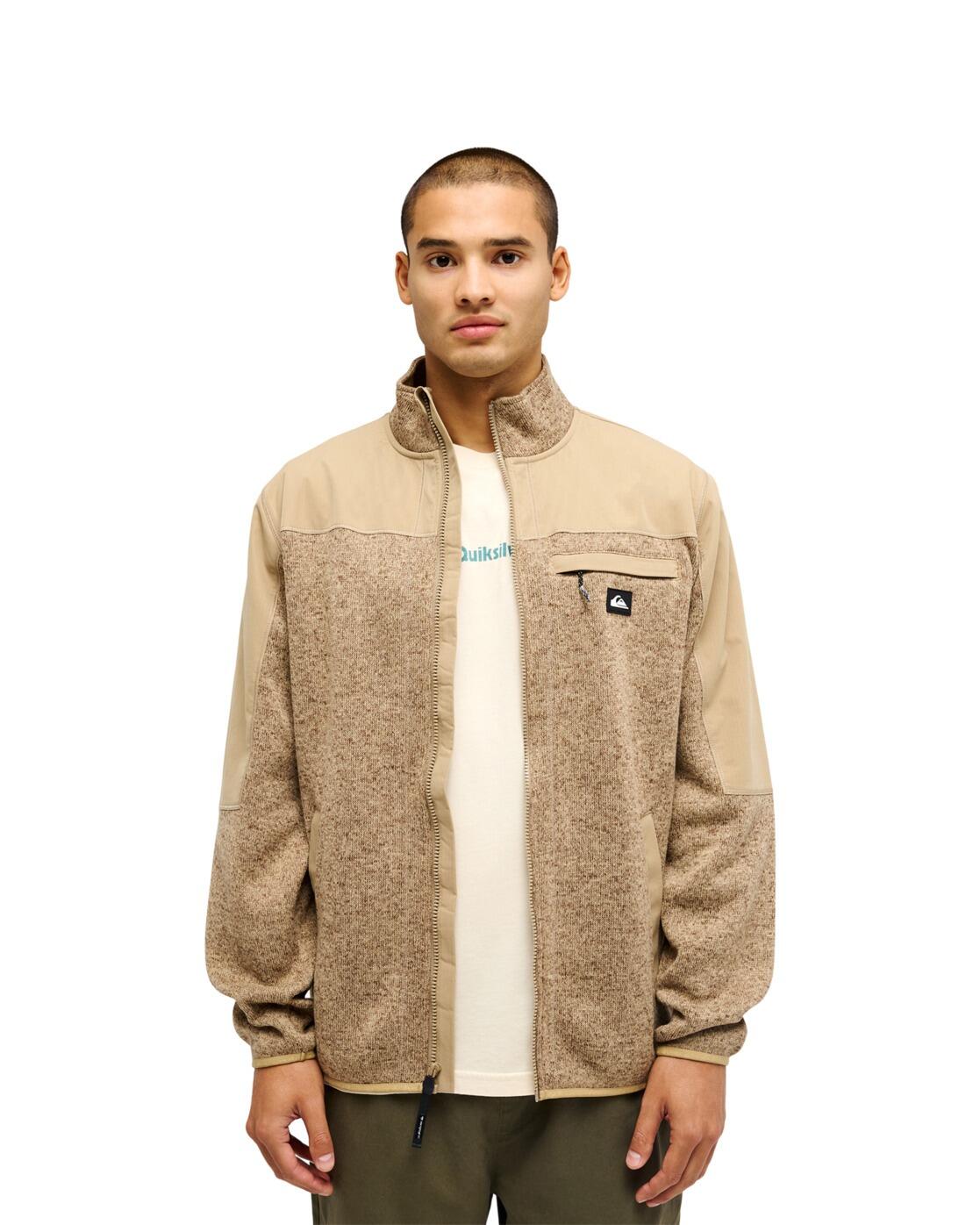 Fleece met Rits KELLER OUTDOOR Braun Heren 4/4