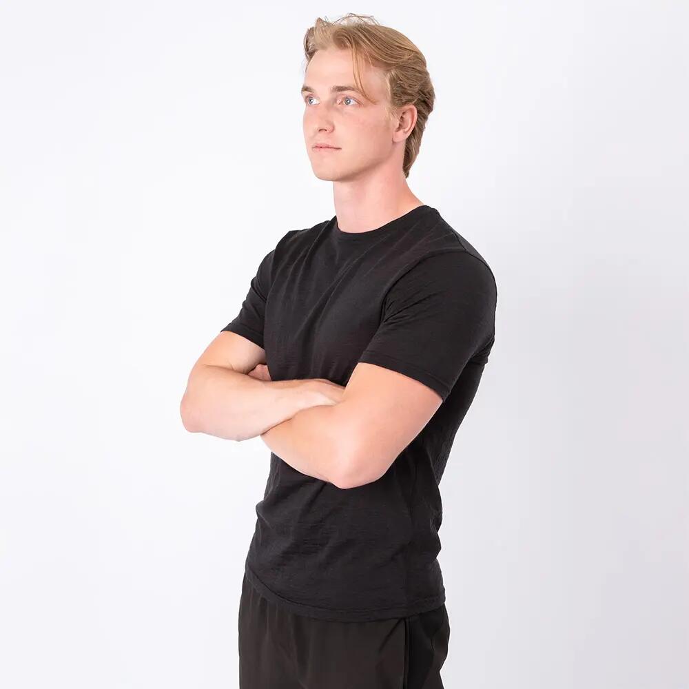 Herren 100% Merino Shirt (Modell: Montreal) Blk S 3/7