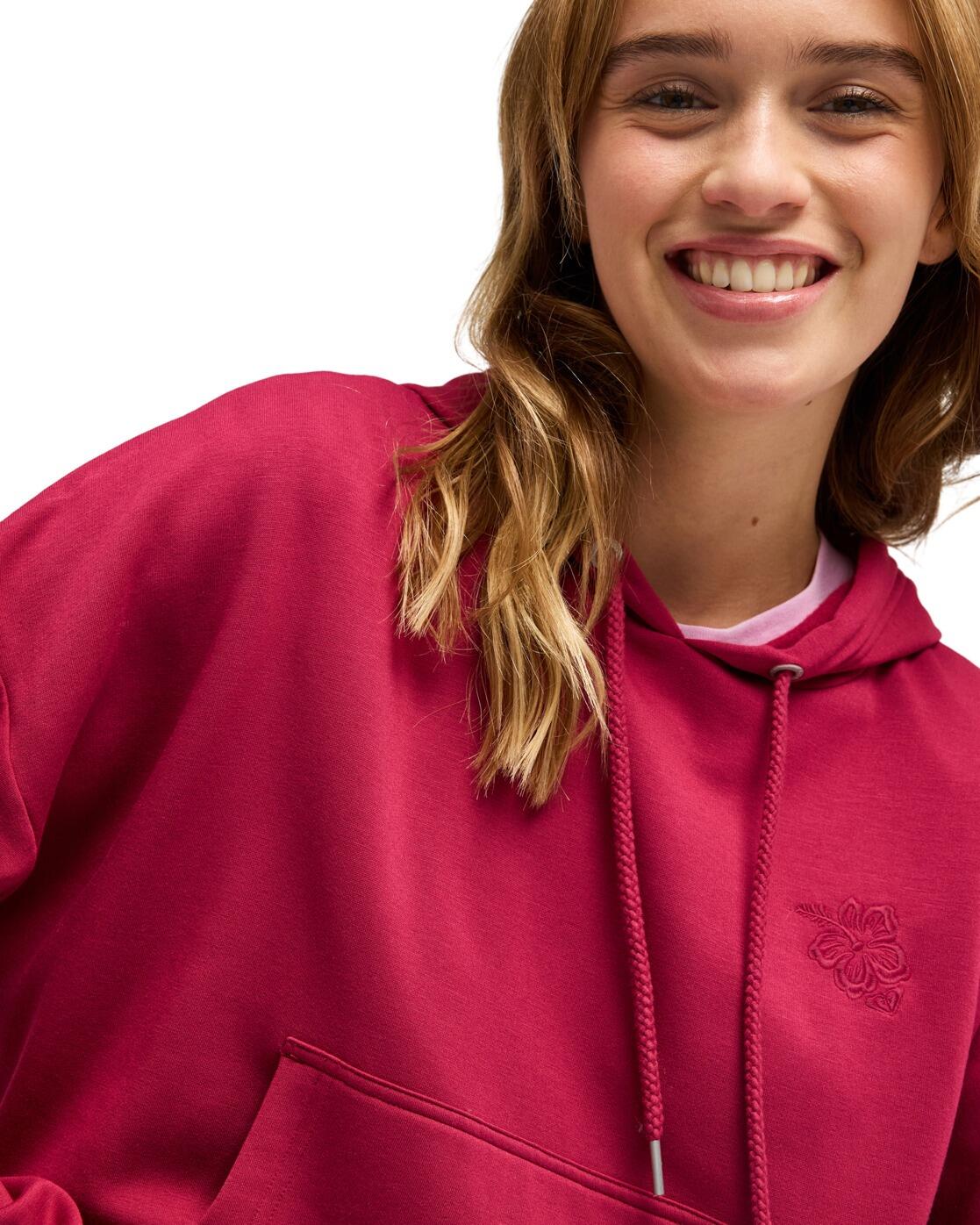 Weicher Lounge-Hoodie SURFING BY DAYLIGHT Rot Dames 4/4