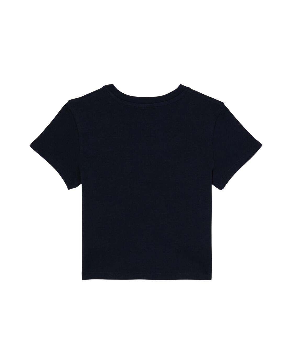Crop-T-Shirt mit kurzen Ärmeln BABY ONE MORE TIME Schwarz Meisjes 4-16 3/4