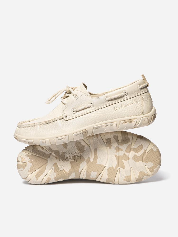 Chaussures bateau femme - JANAELE Ecru Camo 2/4