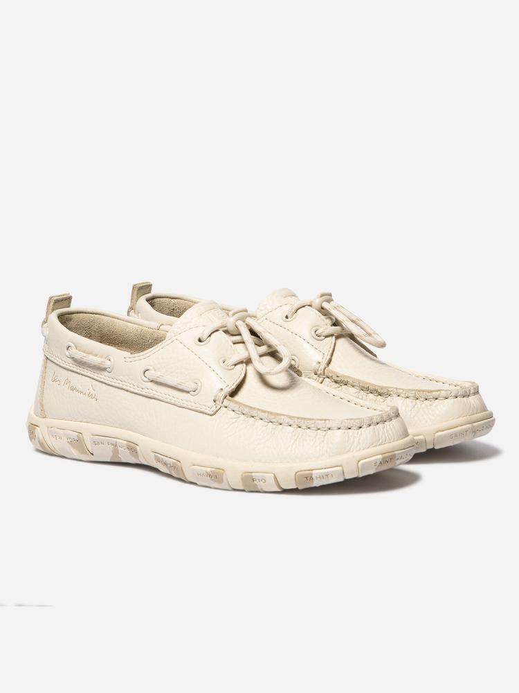 Chaussures bateau femme - JANAELE Ecru Camo 4/4