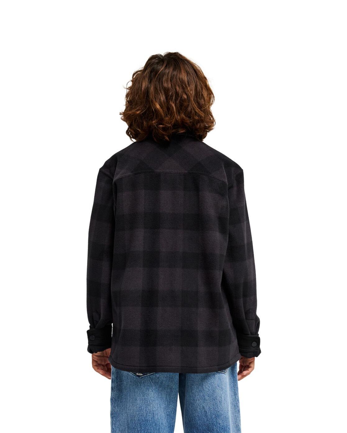 Lange mouwen geruite blouse VENTURE POLAR Schwarz Jongens 8-16 2/4