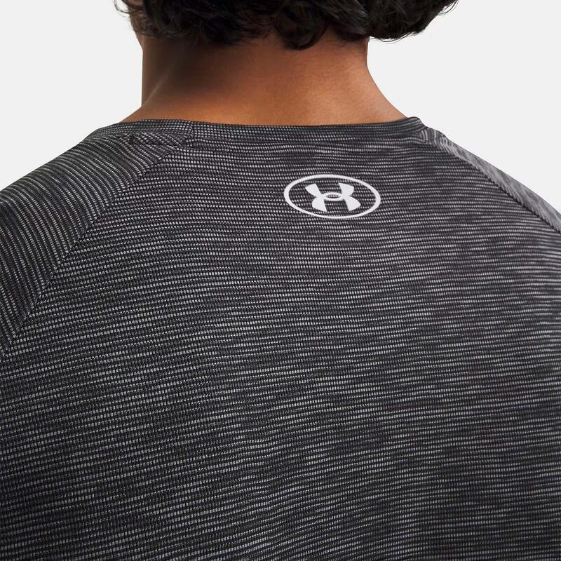 Tricou bărbătesc UA Tech™ texturat Under Armour negru și alb