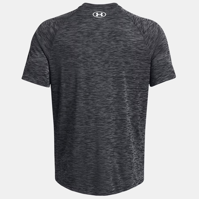 Tricou bărbătesc UA Tech™ texturat Under Armour negru și alb