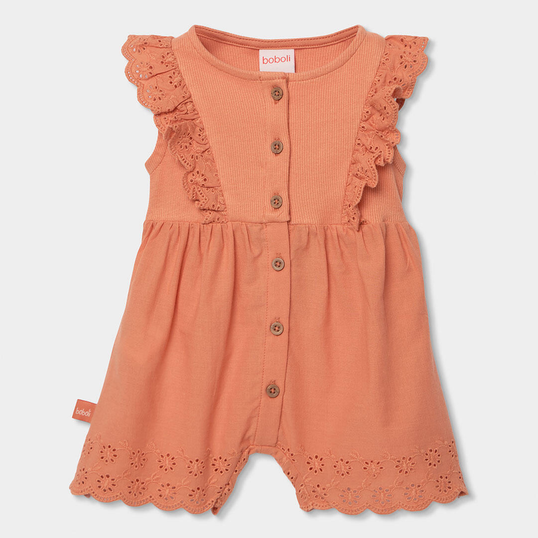 Vestidos de verano de tenis bebé niña boboli marrón 1/4