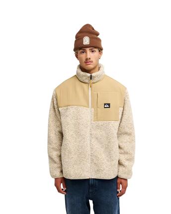 Veste Sherpa à fermeture éclair vert SHALLOW WATER Beige Homme