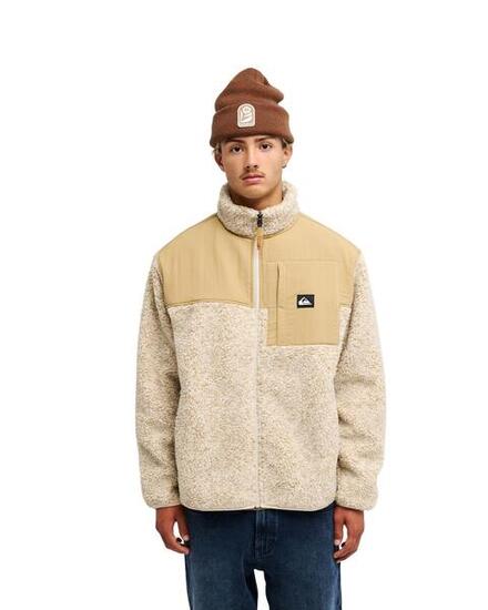 Veste Sherpa à fermeture éclair vert SHALLOW WATER Beige Homme