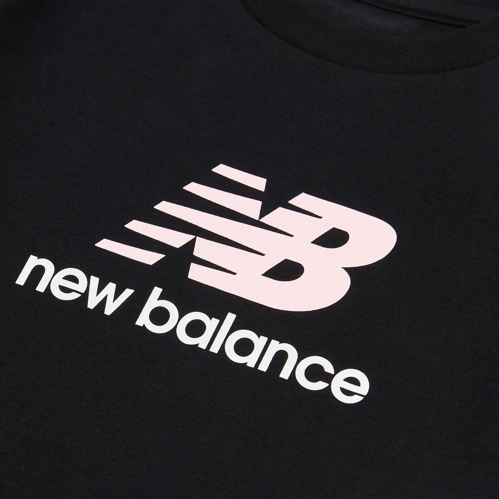 Maglietta New Balance con logo impilato T-shirt per ragazze 2/6