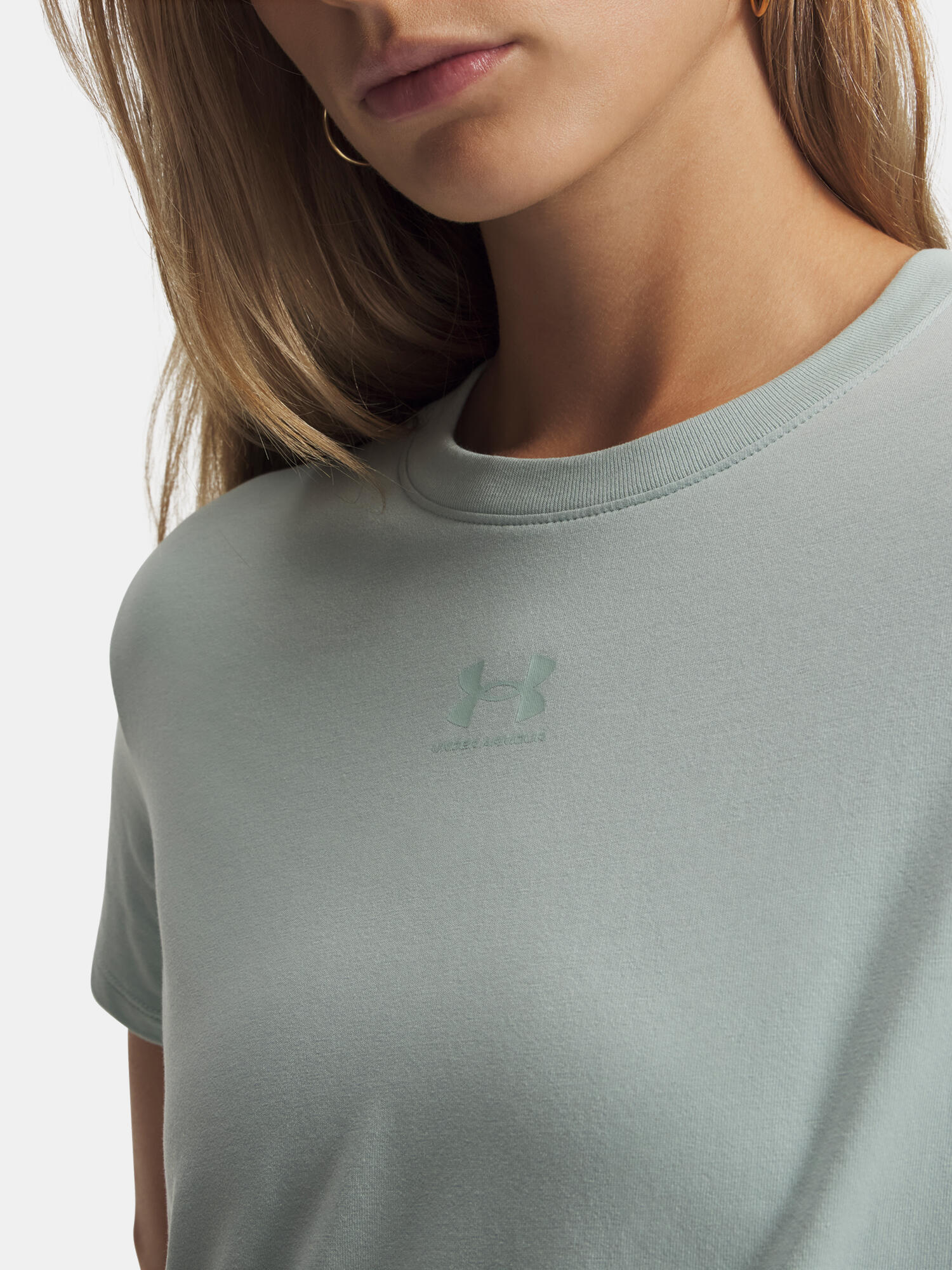 Koszulka bawełniana damska Under Armour Rival Core SS 3/4