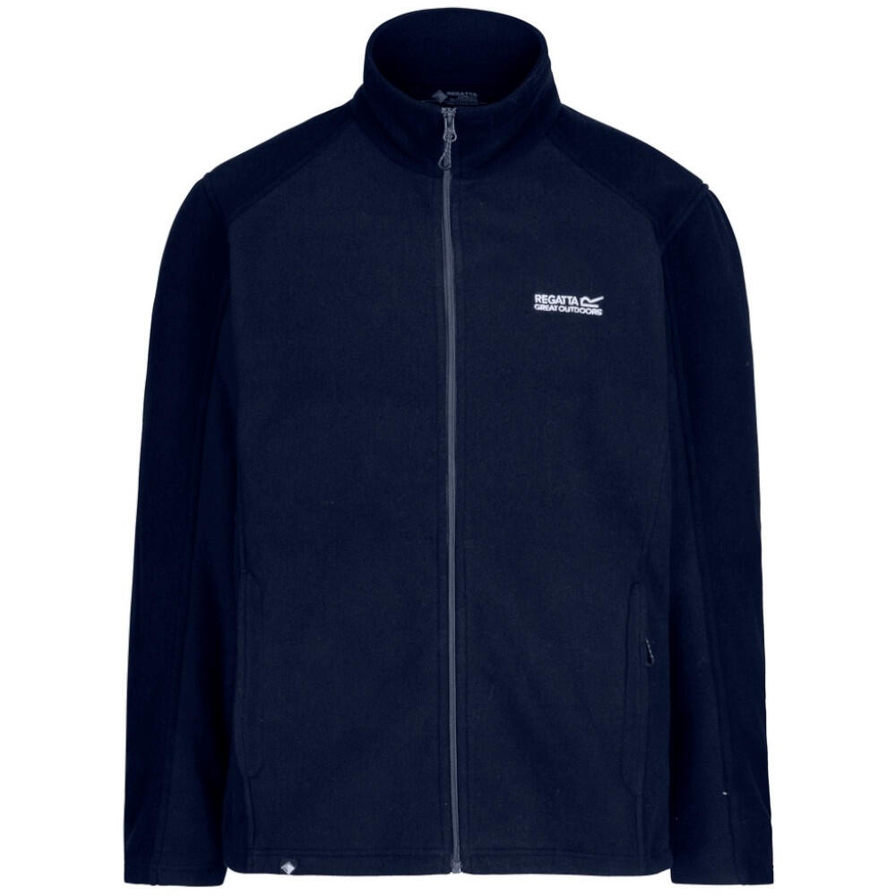REGATTA Great Outdoors Mens Hedman II Two Tone Full Zip Fleece Jacket (Navy/Navy)