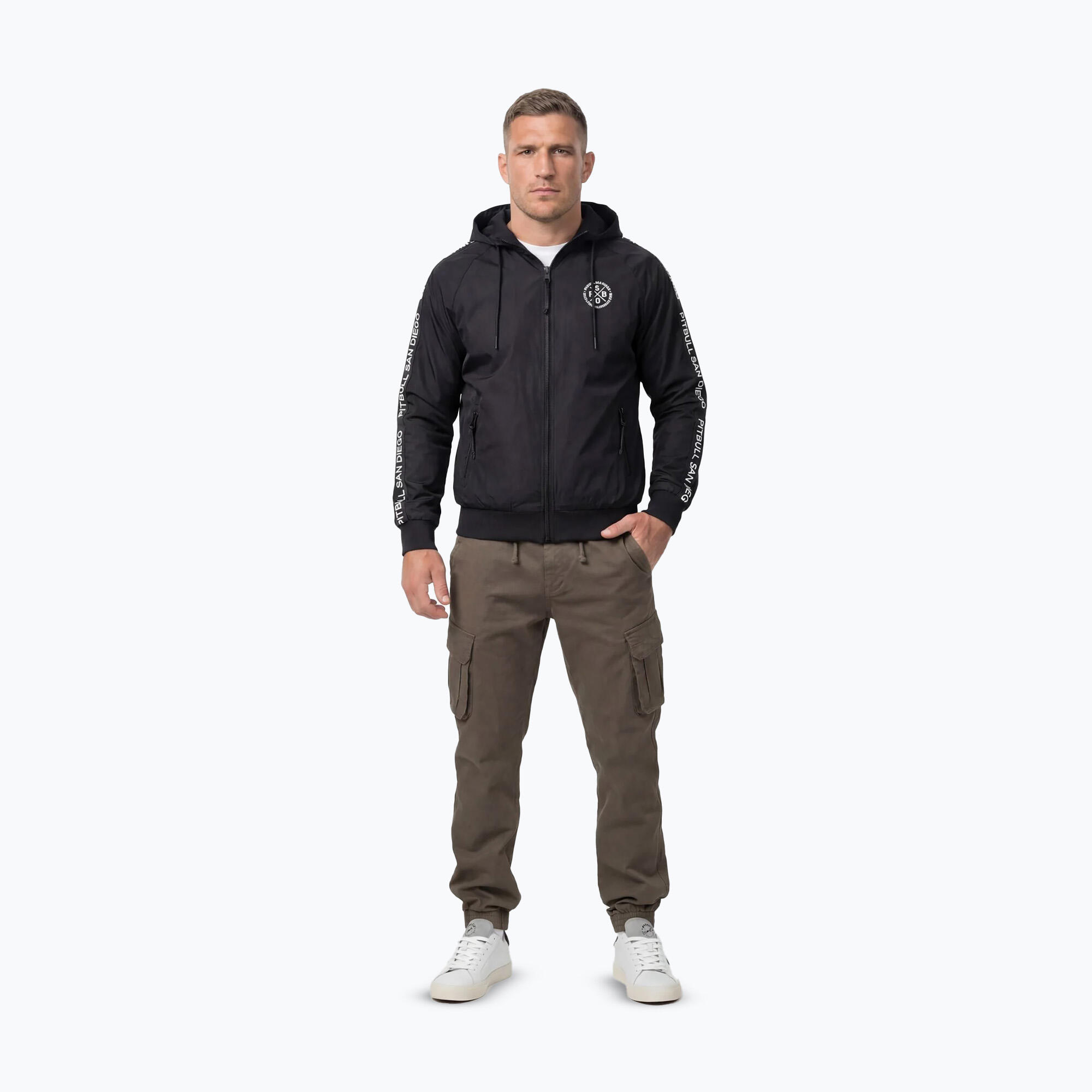 Kurtka męska Pitbull Athletic Tape Nylon Hooded 2/7