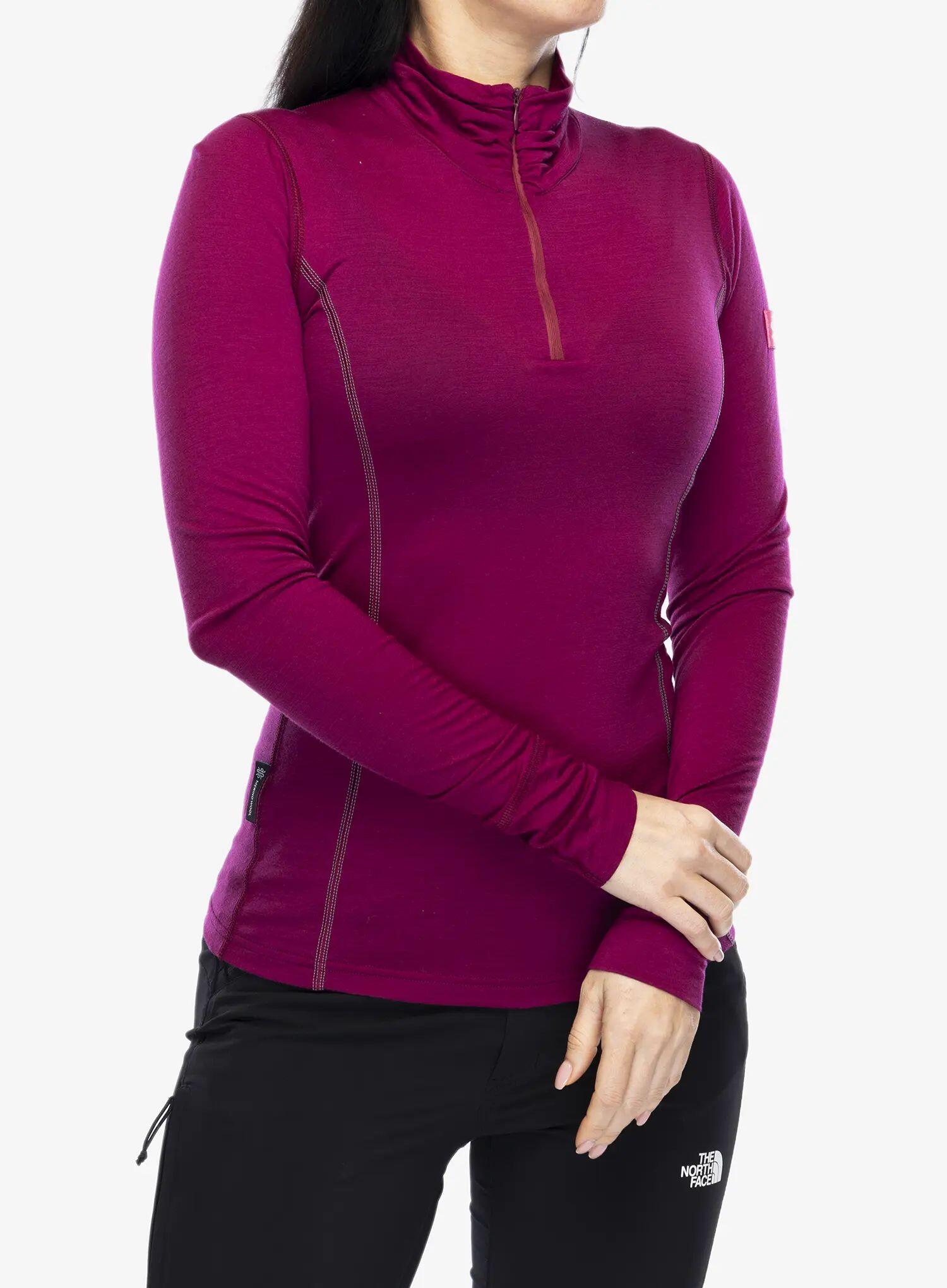 Bluza termoaktywna damska Sensor Merino Active Tee L/S Zip 3/6