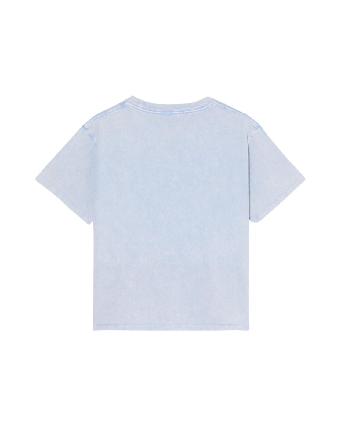 Übergroßes T-Shirt EVEOVERSIZE WASHED Blau Meisjes 4-16 2/4