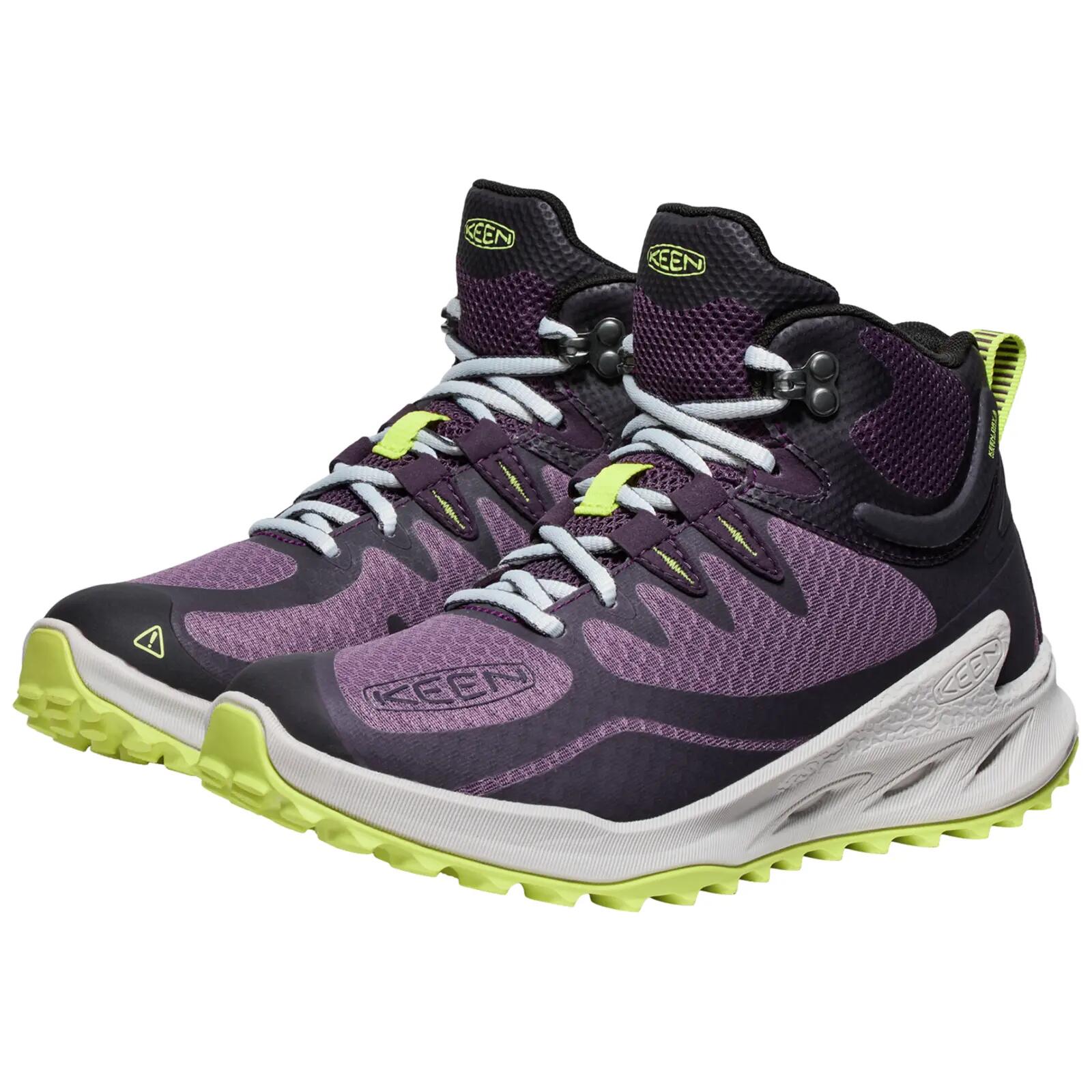 KEEN W Zionic Mid WP - prugna nera/verde daiquiri 3/5